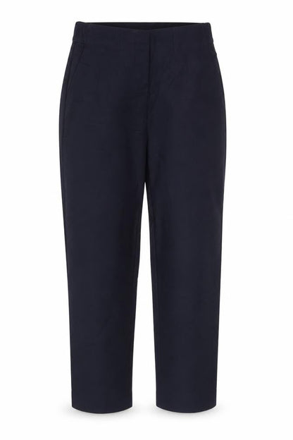 marks and Womens Blue Cotton Trousers Size 8 Regular Zip