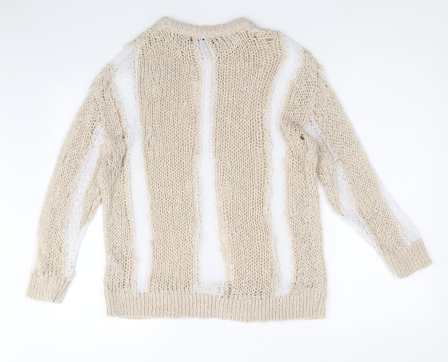 Womens UK Size S Zara Beige Pullover Jumper