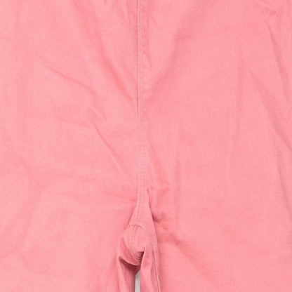 Papaya Womens Pink Polyester Straight Jeans Size 8 Regular