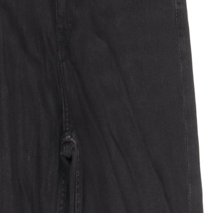 Zanzara Womens Black Cotton Straight Jeans Size 10 Regular Zip