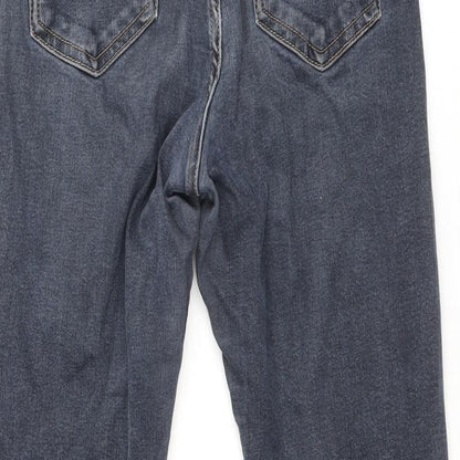 Topshop Womens Blue Cotton Skinny Jeans Size 28 in Regular Zip