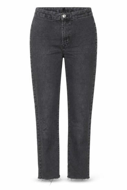Divided by H&M Womens Black Cotton Straight Jeans Size 8 Regular Zip