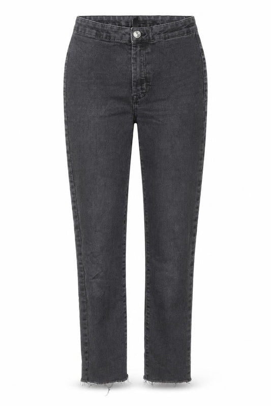 Divided by H&M Womens Black Cotton Straight Jeans Size 8 Regular Zip