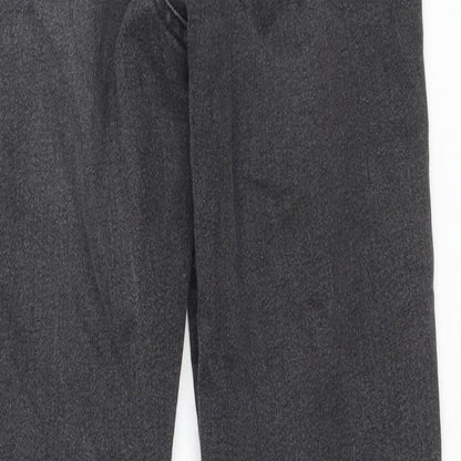 Divided by H&M Womens Black Cotton Straight Jeans Size 8 Regular Zip