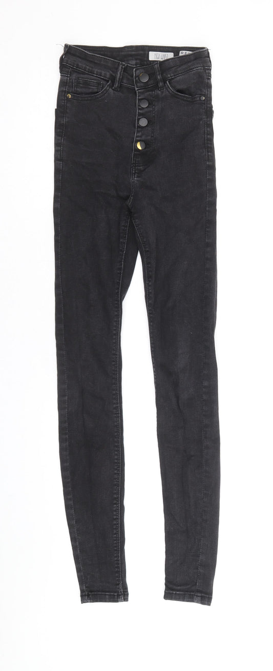 Womens UK Size 25 in Review Regular Fit Skinny Black Jeans