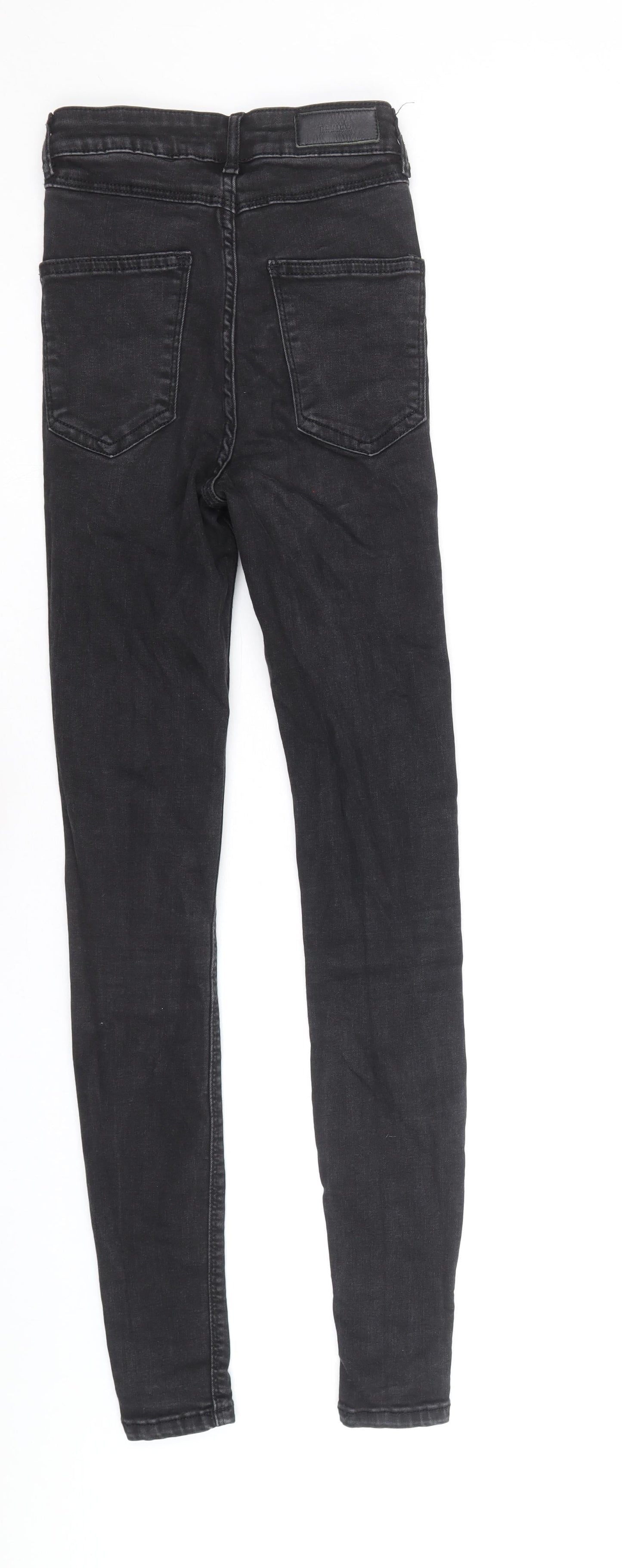 Womens UK Size 25 in Review Regular Fit Skinny Black Jeans