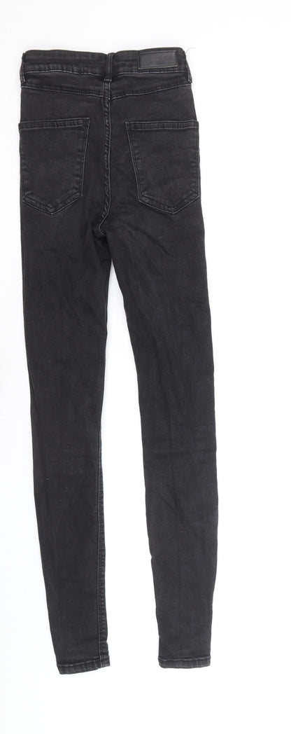 Womens UK Size 25 in Review Regular Fit Skinny Black Jeans