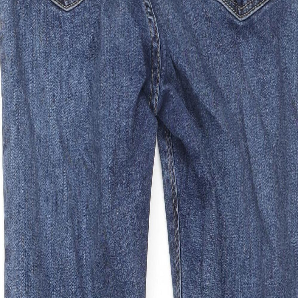 Topshop Womens Blue Cotton Skinny Jeans Size 28 in Regular Zip