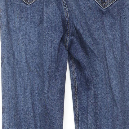 Topshop Womens Blue Cotton Skinny Jeans Size 28 in Regular Zip