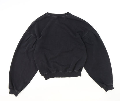 H&M Womens Black Cotton Pullover Sweatshirt Size S Pullover