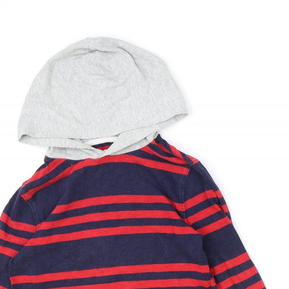 Gap Boys Blue Striped 100% Cotton Pullover Hoodie Size M Pullover