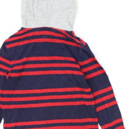 Gap Boys Blue Striped 100% Cotton Pullover Hoodie Size M Pullover