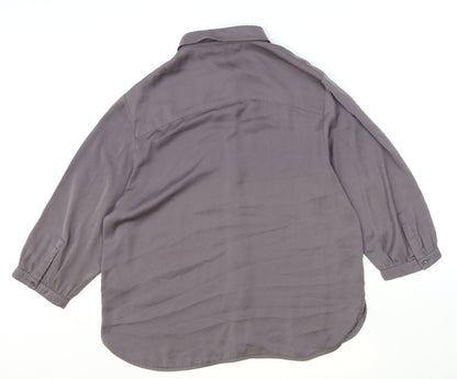 Womens UK Size M EDC Purple Basic Button-Up