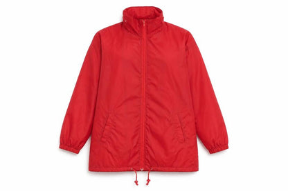 Casual Collection Womens Red Rain Coat Jacket Size M Zip