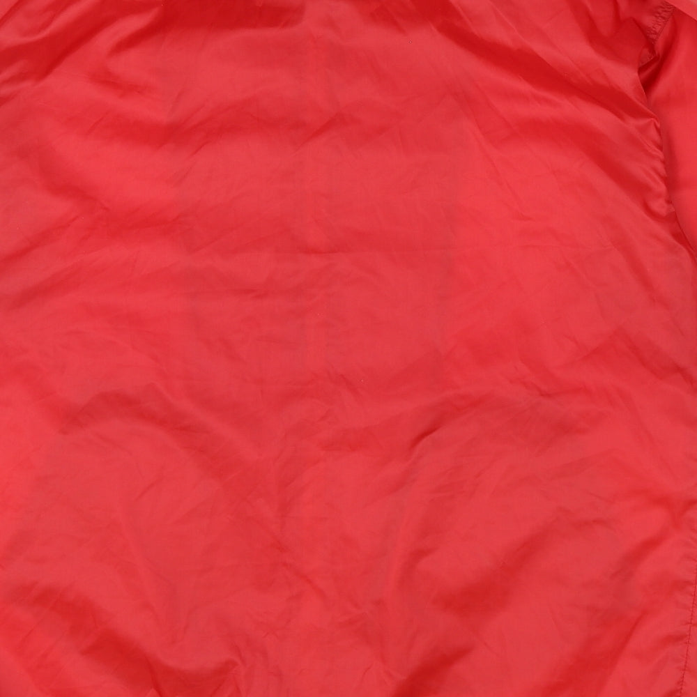 Casual Collection Womens Red Rain Coat Jacket Size M Zip