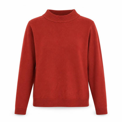 Essentials Womens Red Mock Neck Acrylic Pullover Jumper Size 8