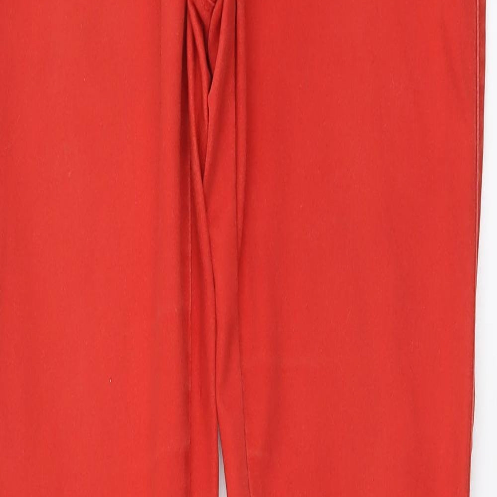 TU Womens Red Cotton Skinny Jeans Size 10 L30 in Regular
