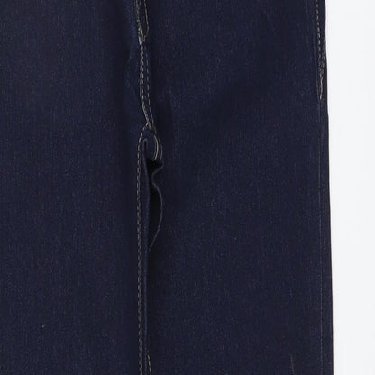 Feeling Girl Womens Blue Cotton Skinny Jeans Size XL L31 in Regular Button