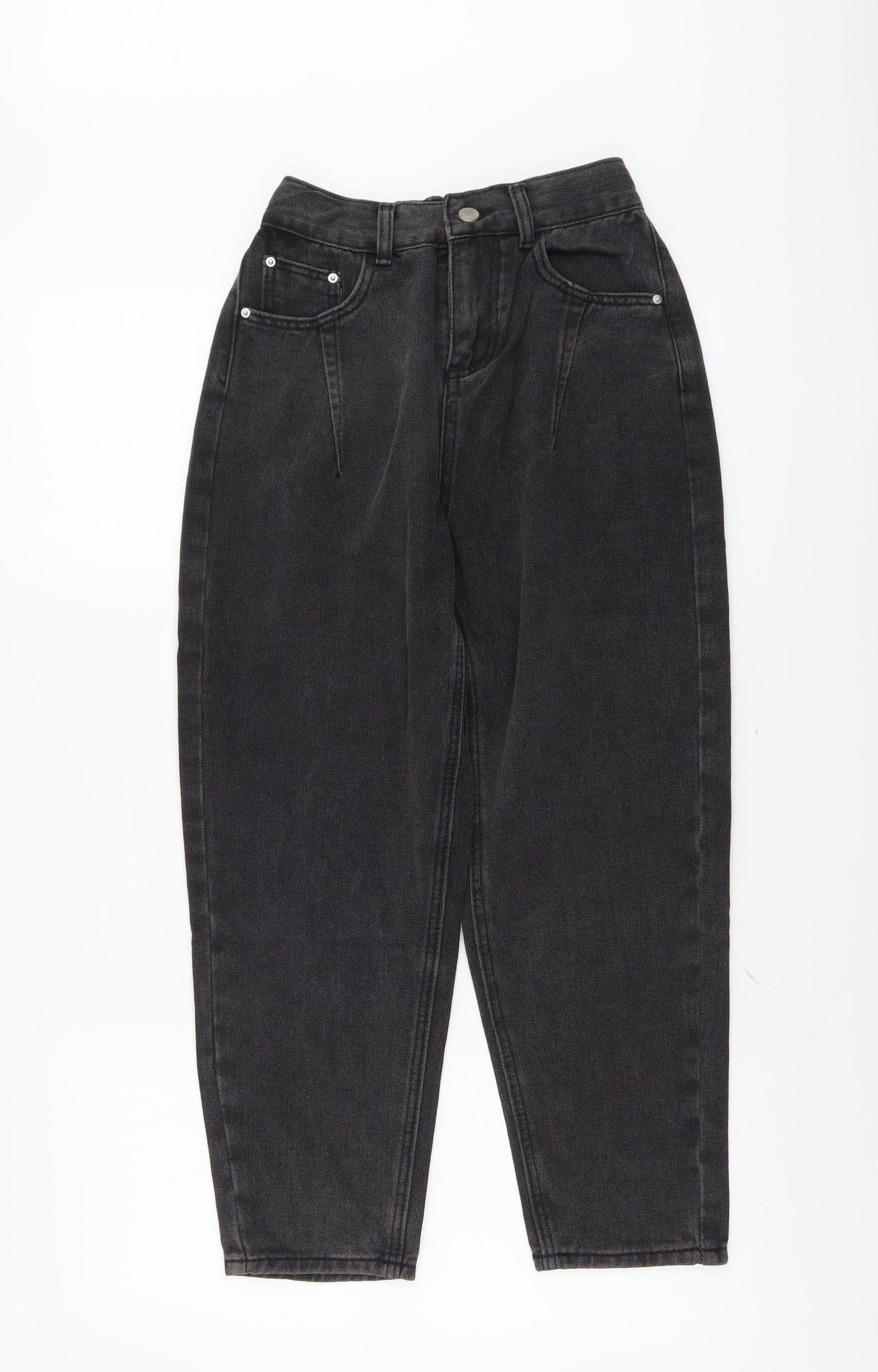 Womens UK Size S Preworn Regular Fit Straight Grey Jeans