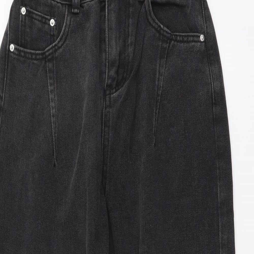 Womens UK Size S Preworn Regular Fit Straight Grey Jeans