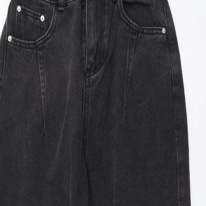 Womens UK Size S Preworn Regular Fit Straight Grey Jeans