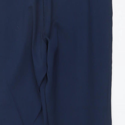 George Womens Blue Viscose Trousers Size 16 L24 in Regular