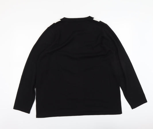 Womens UK Size 2XL Signature Black Cardigan Jumper