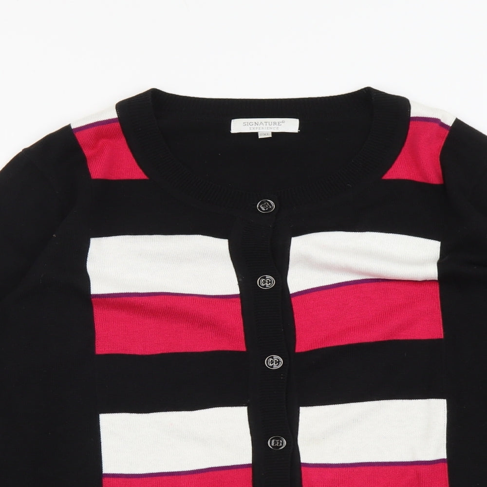 Womens UK Size 2XL Signature Black Cardigan Jumper