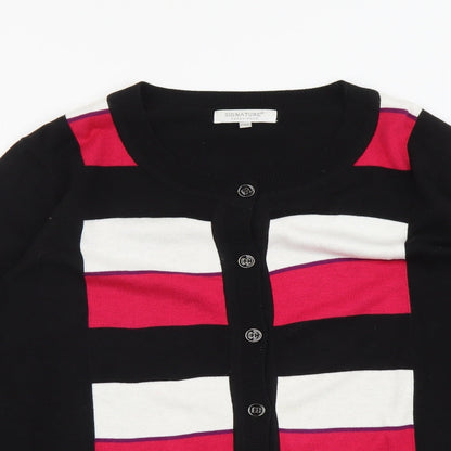 Womens UK Size 2XL Signature Black Cardigan Jumper
