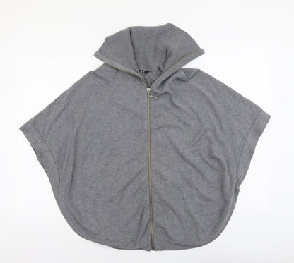 Womens UK Size S M&V Grey Full Zip Jumper