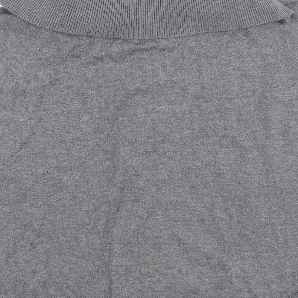Womens UK Size S M&V Grey Full Zip Jumper