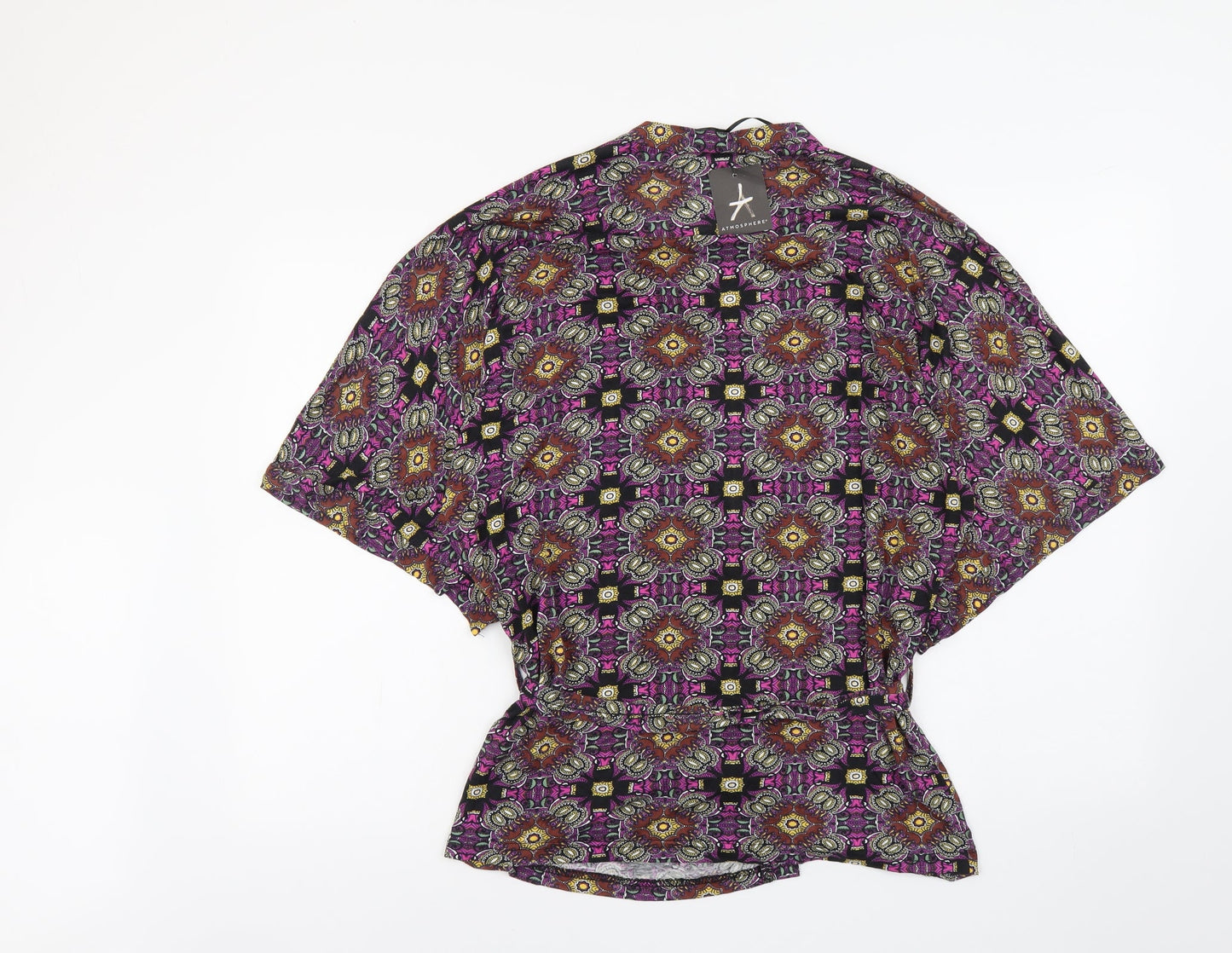 Womens UK Size M Atmosphere Multicoloured Basic Blouse