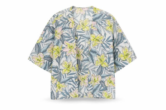 New Look Womens Multicoloured Geometric Polyester Kimono Blouse Size 10 V-Neck