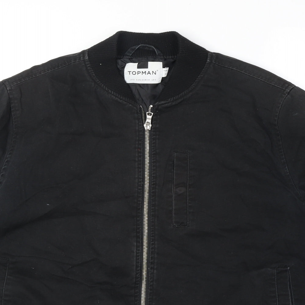 Mens UK Size S Topman Black Jacket