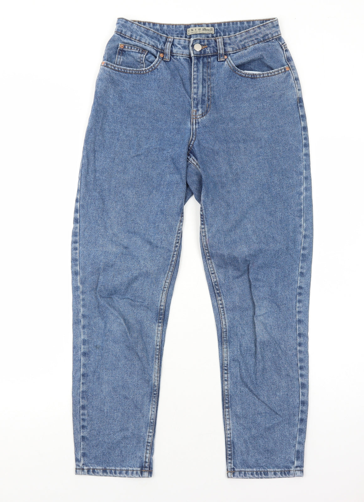 Primark Womens Blue Cotton Skinny Jeans Size 8 Regular Zip