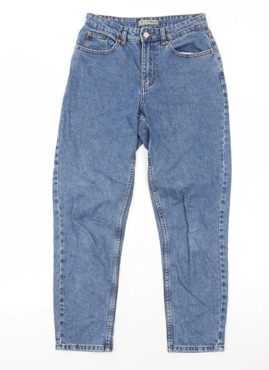 Primark Womens Blue Cotton Skinny Jeans Size 8 Regular Zip