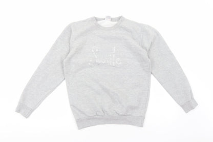 Stars & Stripes Womens Grey Cotton Pullover Sweatshirt Size S Pullover