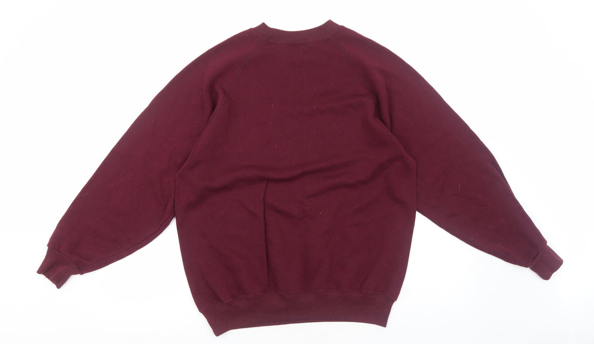 Sweat Trends Womens Red Cotton Pullover Sweatshirt Size XL Pullover