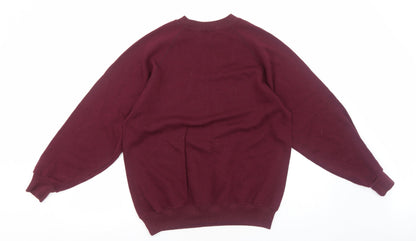 Sweat Trends Womens Red Cotton Pullover Sweatshirt Size XL Pullover