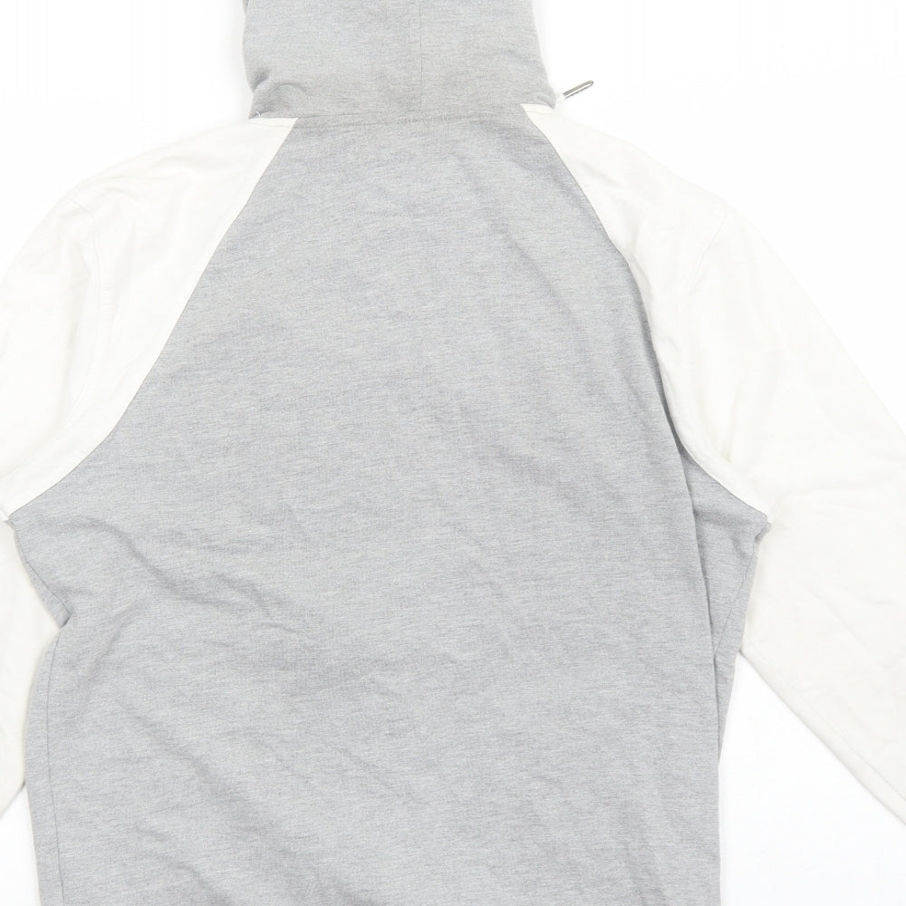 MICROS Womens Grey Geometric Varsity Jacket Jacket Size S Zip
