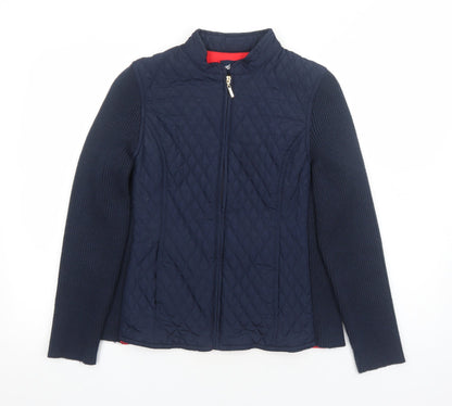 Womens UK Size 12 DASH Blue Quilted Coat