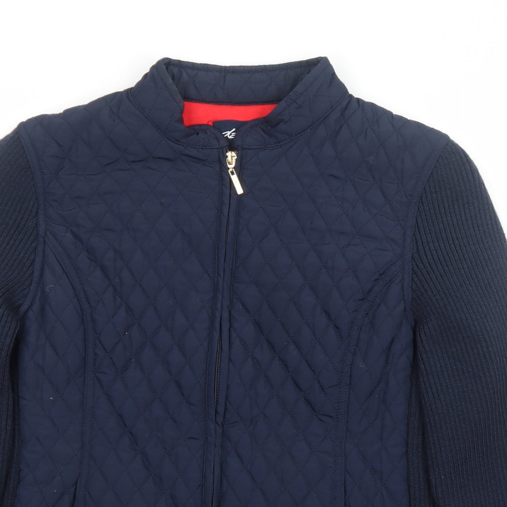 Womens UK Size 12 DASH Blue Quilted Coat