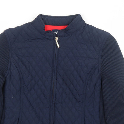 Womens UK Size 12 DASH Blue Quilted Coat
