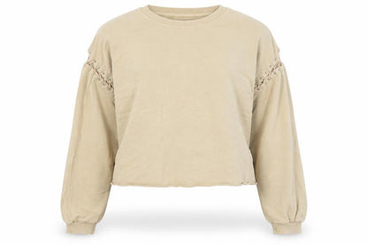 Womens UK Size M Pull&Bear Beige Pullover Sweatshirt