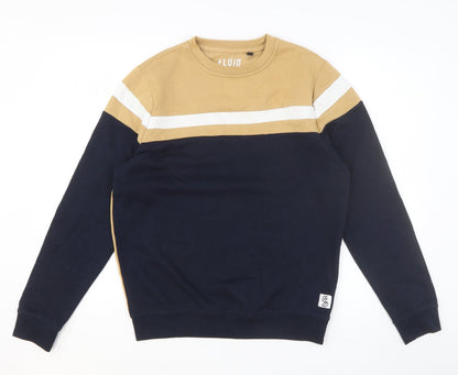 Mens UK Size S Fluid Multicoloured Pullover Sweatshirt