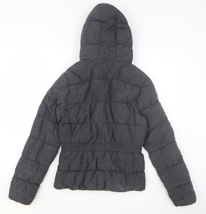 Womens UK Size 8 H&M Grey Puffer Jacket