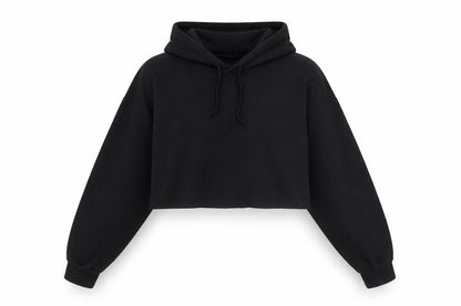 PRETTYLITTLETHING Womens Black Cotton Pullover Hoodie Size M Pullover