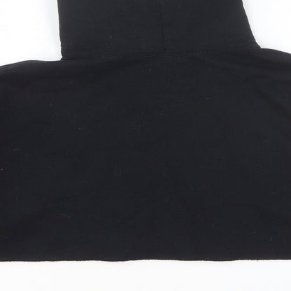 PRETTYLITTLETHING Womens Black Cotton Pullover Hoodie Size M Pullover