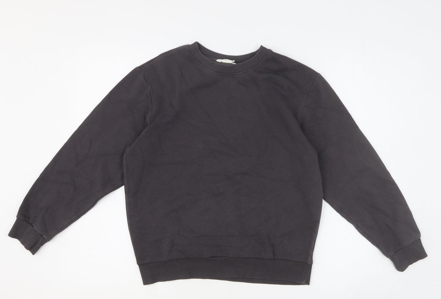 H&M Girls Grey Cotton Pullover Sweatshirt Size 10-11 Years Pullover