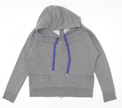 Noisy may Mens Grey Cotton Pullover Hoodie Size XS